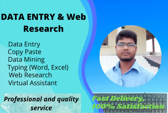 I will do the perfect data entry job, copy paste and web research