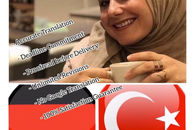 I will do translations from turkish into german and vice versa