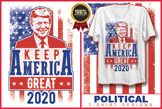 I will do trump or anti trump or political typography tshirt design