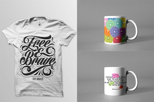 I will do typography, graphic t shirt and creative mug design