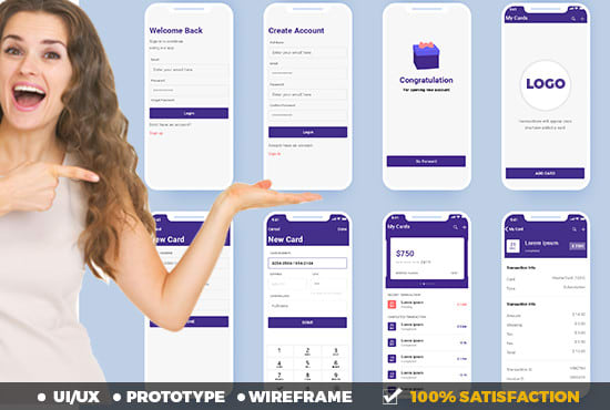 I will do ui ux and prototype or wireframe for web and mob
