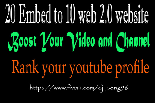 I will do video and channel promotion to rank your youtube profile