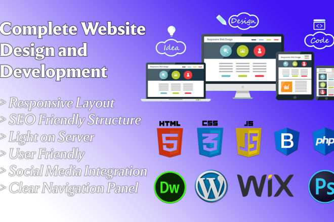 I will do web design and build complete website on wordpress or dreamweaver