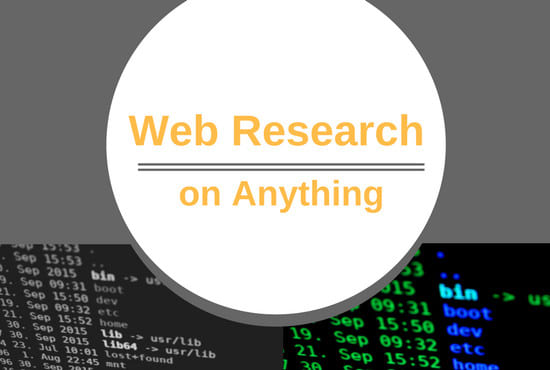 I will do web research on products and their companies