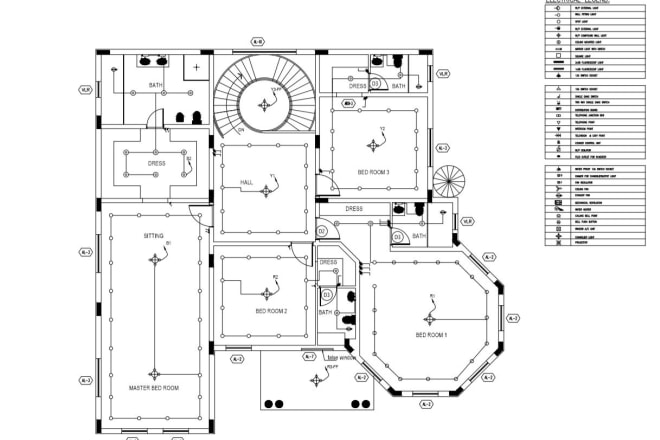I will draw architectural electrical plan, plumbing, mep drawings