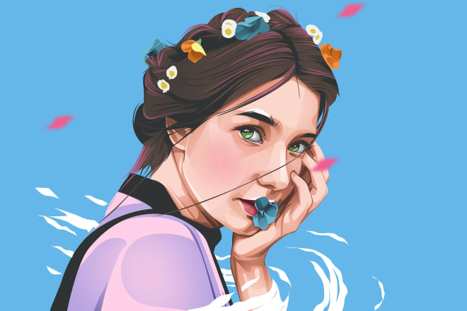 I will draw cartoon vector portrait with your face