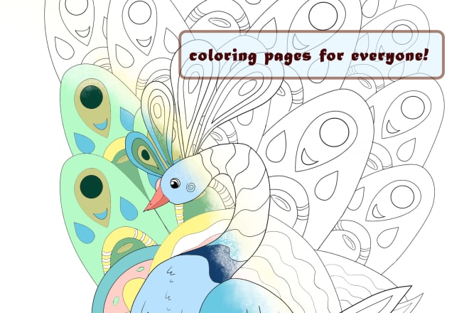 I will draw coloring pages for kids and adults