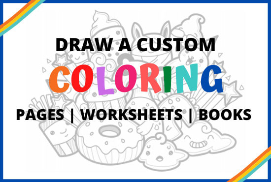 I will draw custom coloring pages