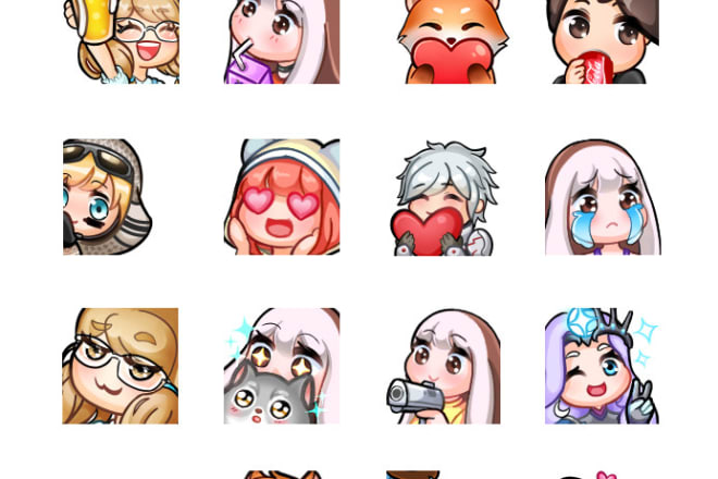 I will draw cute emotes and sub badges