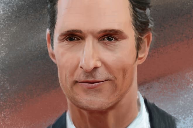 I will draw digital painting portraits