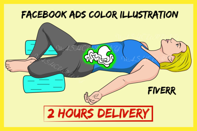 I will draw great illustration for facebook ads, business marketing