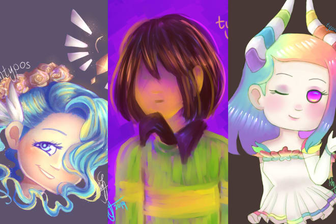 I will draw vibrant painterly style portraits for you