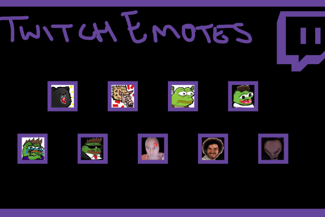 I will draw you emotes and badges for your twitch channel