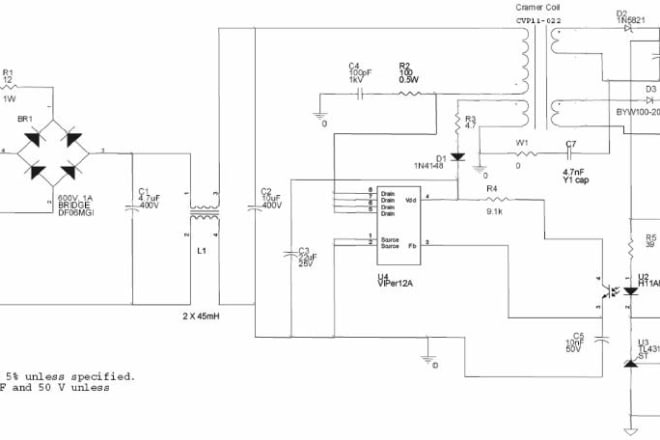 I will draw your electronic schematic diagram