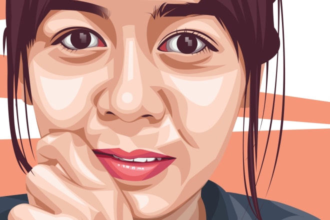 I will draw your face into cool realistic vector potrait in 24hours