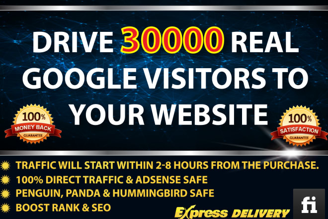 I will drive 30 000 real Google visitors to your website