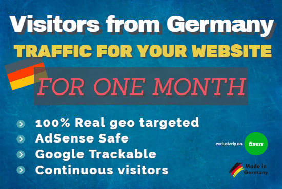 I will drive real german traffic to your website for one month