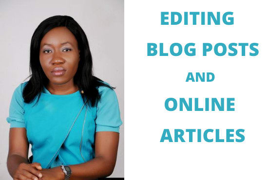 I will edit your blog post and online article