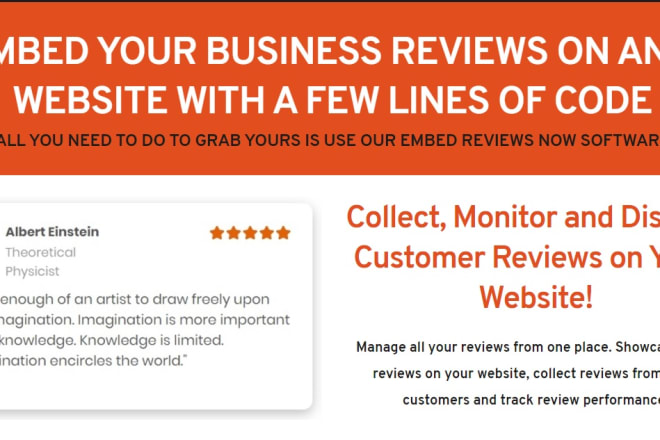 I will embed your google or facebook reviews to your website
