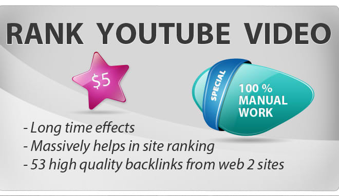 I will embed youtube video into 53 high PR web 2 sites