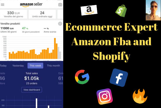 I will esperto in ecommerce shopify e amazon fba, fb ads