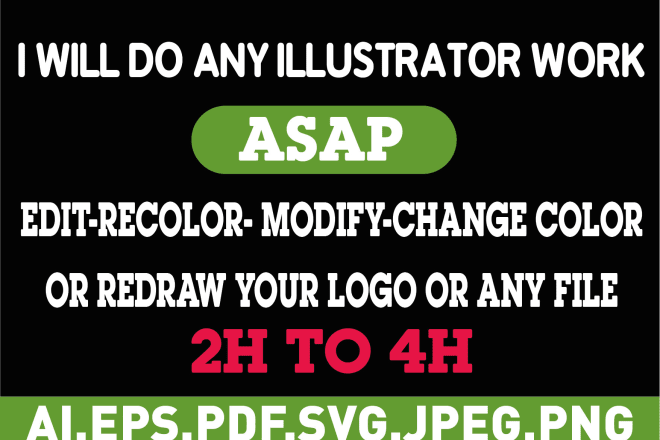 I will fix, edit, modify or vectorize your logo asap