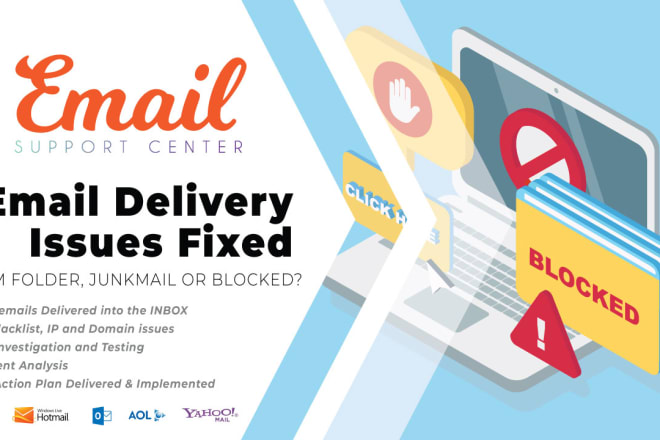 I will fix email delivery issues, spam or junkmail problems