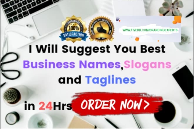 I will generate catchy business name, company name, brand name, slogans or taglines