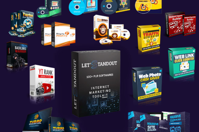 I will give 100 ready to use internet marketing softwares plr