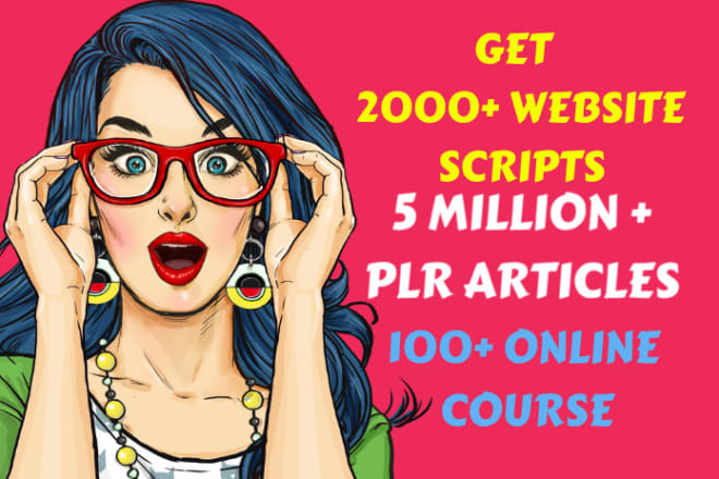 I will give 2000 scripts 5 million plr articles with premium bonus