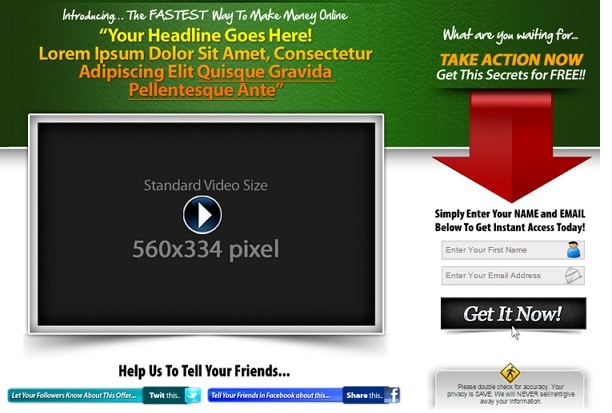 I will give 40 Best CONVERTING Video Squeeze Pages that Skyrocket Optin Sales in 24Hrs