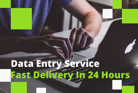 I will give data entry service for 2 hours
