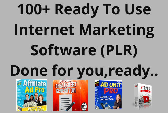 I will give internet marketing software bundle with plr