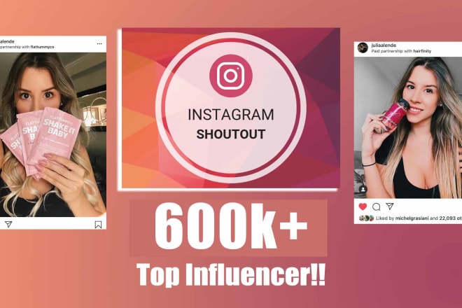I will give shoutout promotion on my 600k instagram page