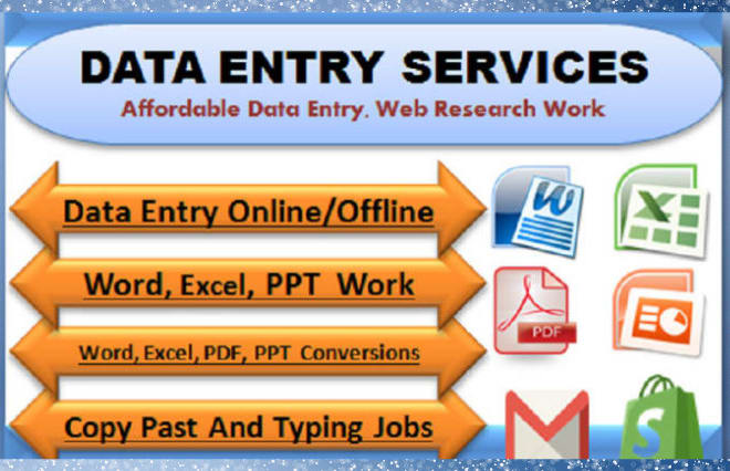 I will give virtual assistant, data entry and powerpoint presentation service