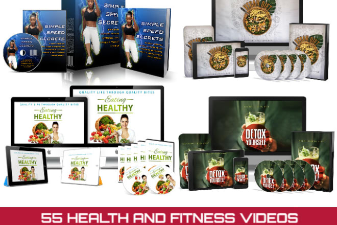I will give you 55 health and fitness plr videos courses
