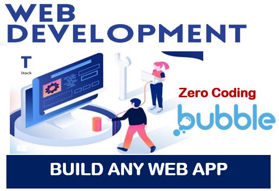 I will give you a full stack web application development with bubble,io