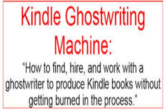 I will give you Kindle Ghostwriting Machine