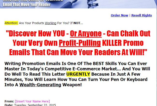 I will give you PRL Product on Writter Killer Promo Emails