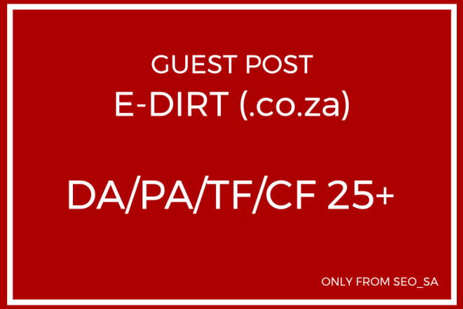 I will guest post on south african online magazine edirt