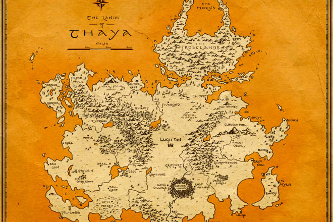 I will hand draw your fantasy map