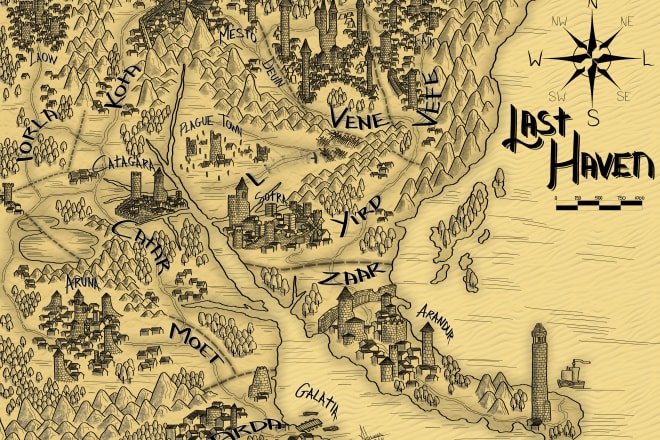 I will illustrate medieval fantasy map
