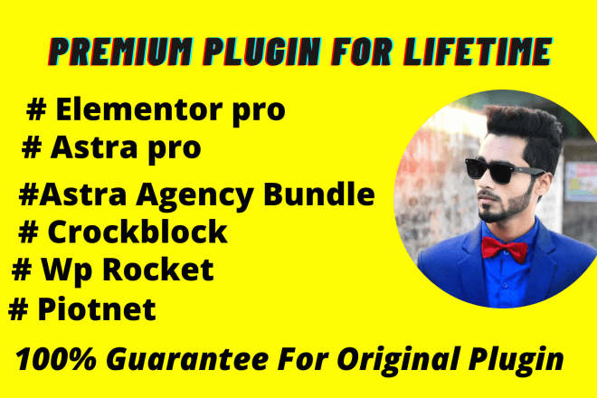 I will install elementor pro,astra pro, agency, wp rocket, crocoblock website design