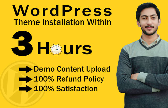 I will install wordpress theme and setup same like the demo