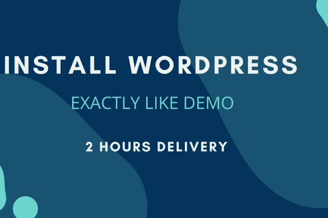 I will install wordpress theme demo import setup demo content