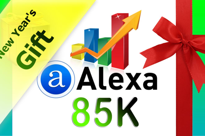 I will keep alexa rank 85k monthly with traffic and backlink