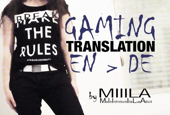 I will localize game gaming content english to german translation