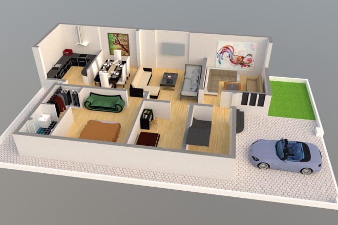 I will make 2d floor plan 3d floor plan