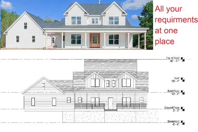 I will make 2d floor plan,elevation,section and site plan