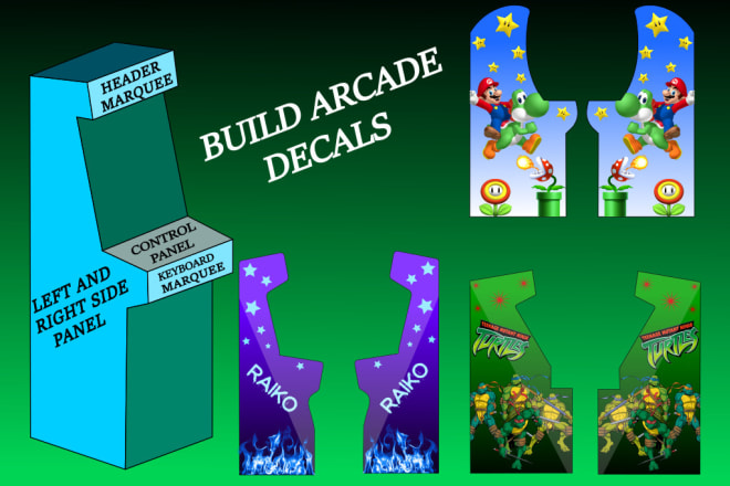 I will make a amazing custom arcade cabinet artwork